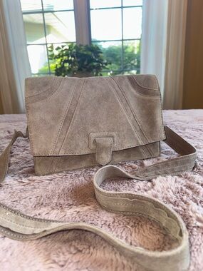 Zara Suede Leather Crossbody Bag